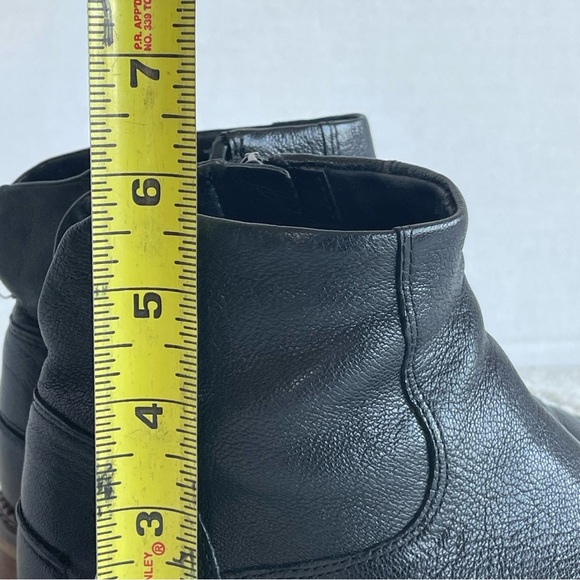 Franco Sarto Gently  worn black leather booties! Women size 7.0 - Picture 12 of 12